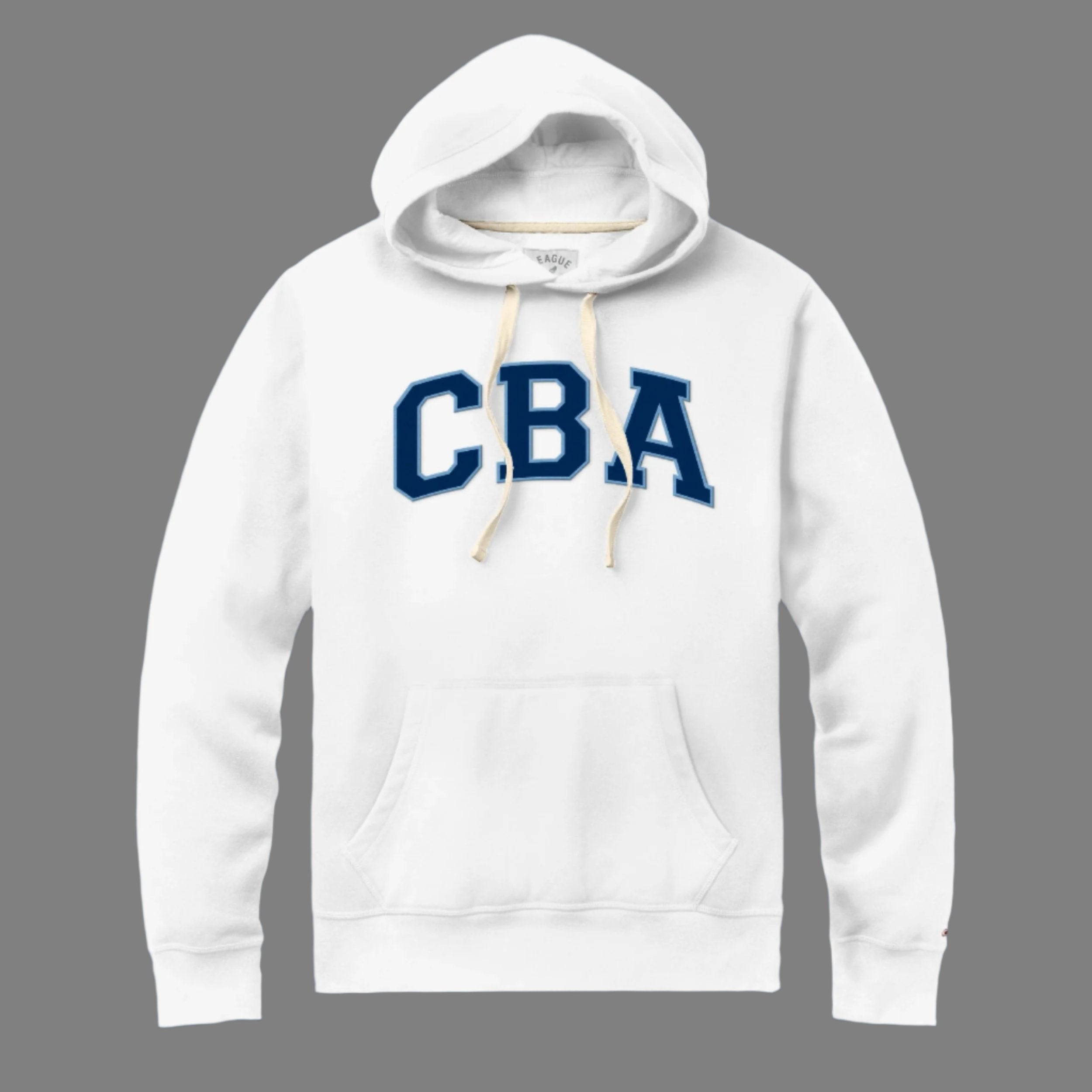 White Applique Hoodie (3426)