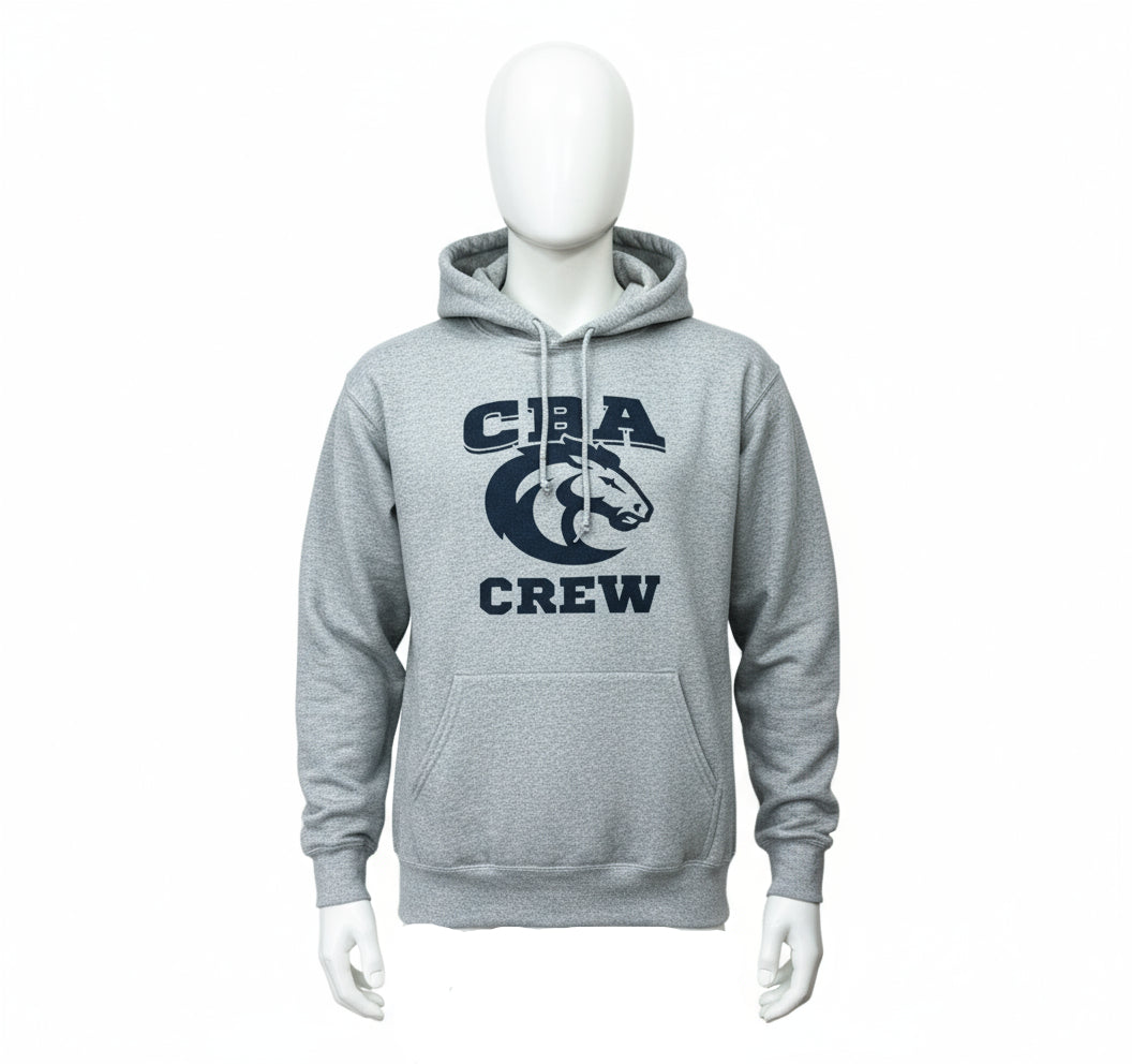 Grey Hooded Crew Sweatshirt (3269)