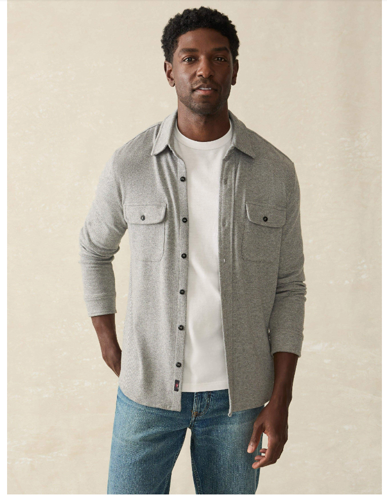 Faherty Legend Sweater Shirt - Grey (8022)