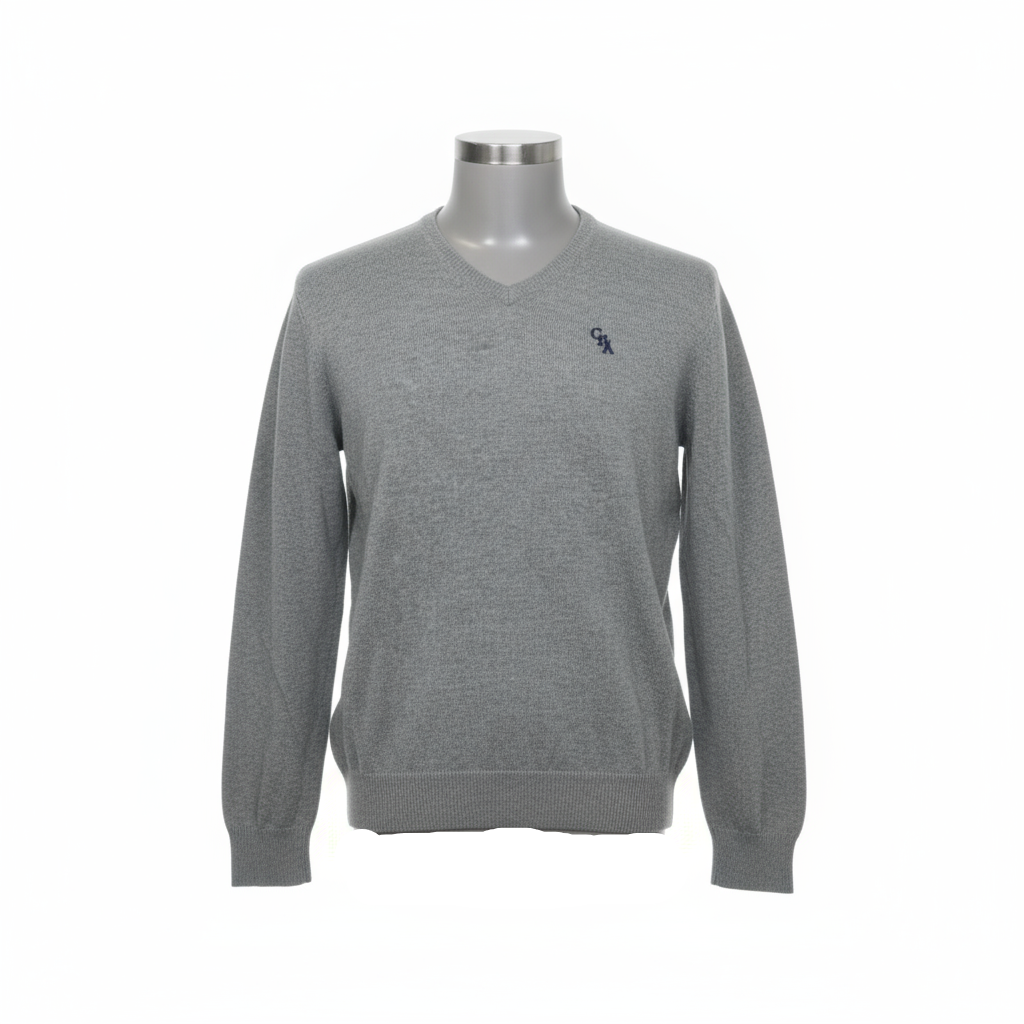 Dress Code Approved Grey V-Neck Sweater (5121)