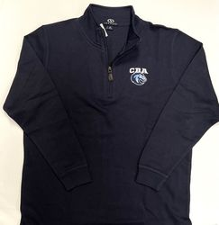 NAVY RIBBED 1/4 ZIP