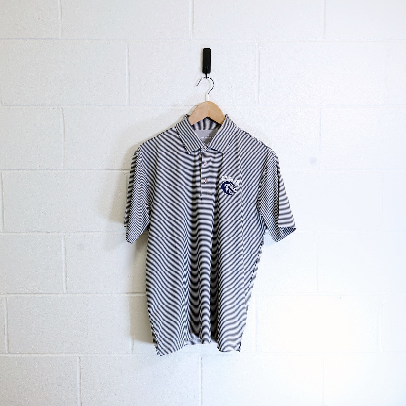 Grey Striped Polo