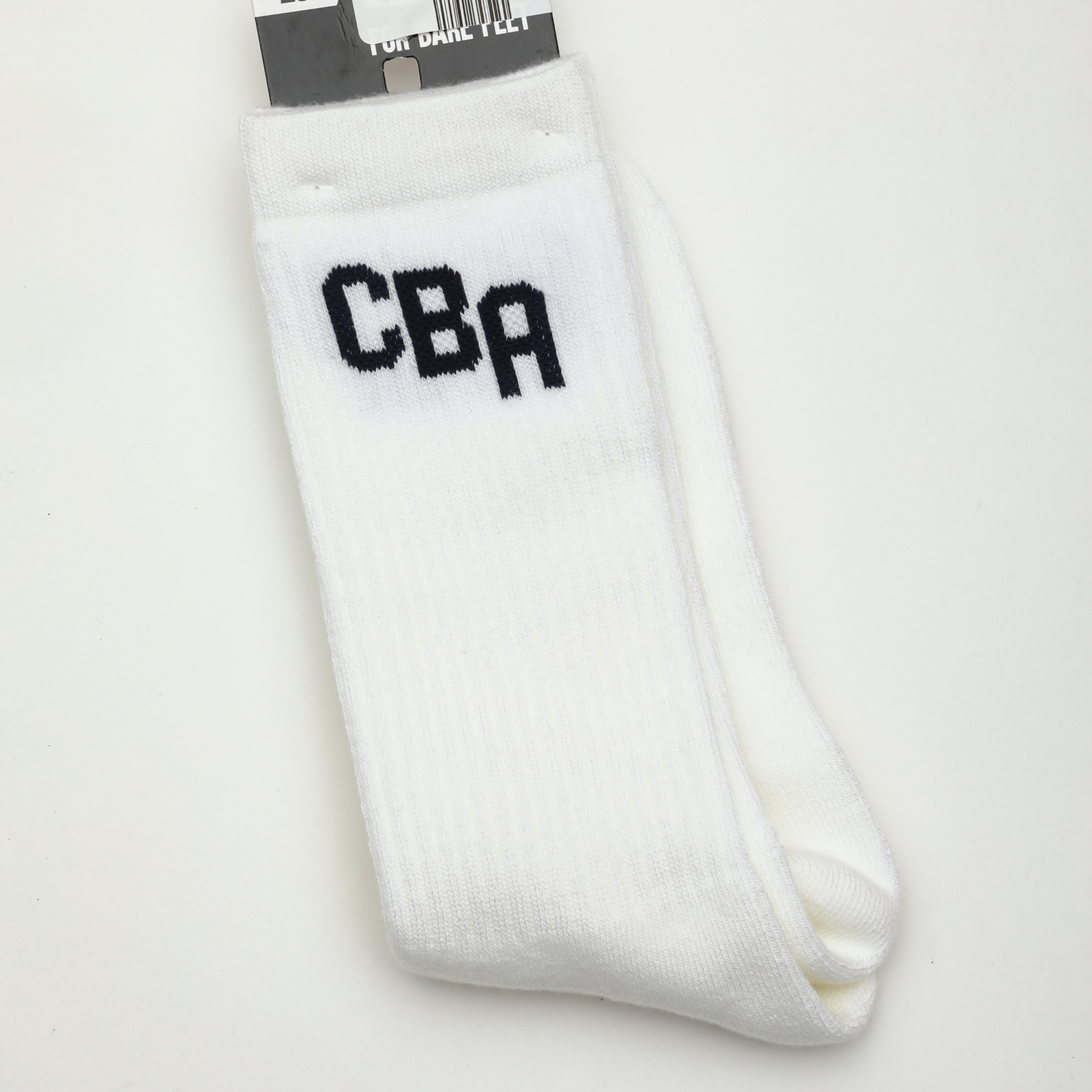 White CBA Crew Sock