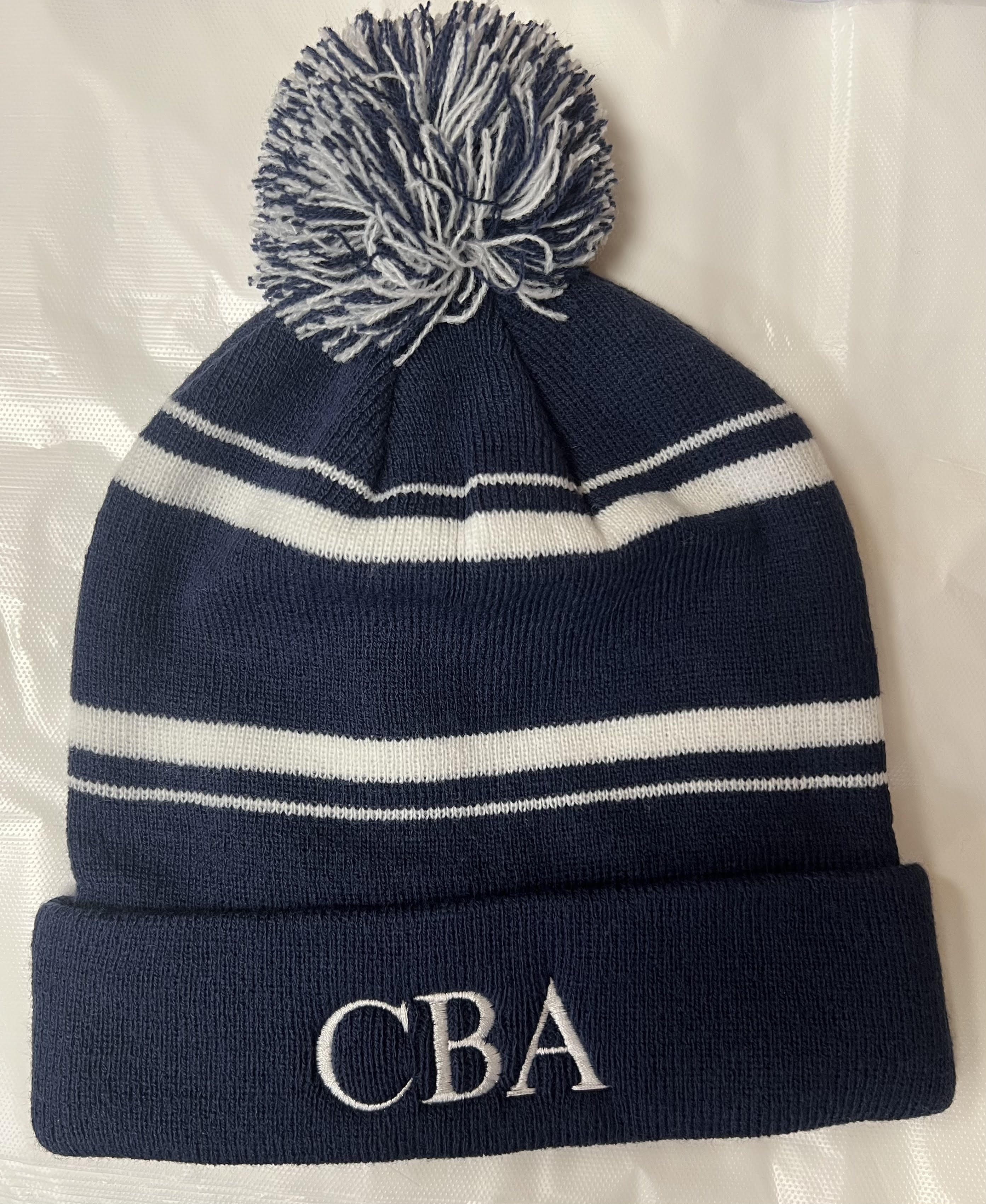 CBA pompom hat Navy/White