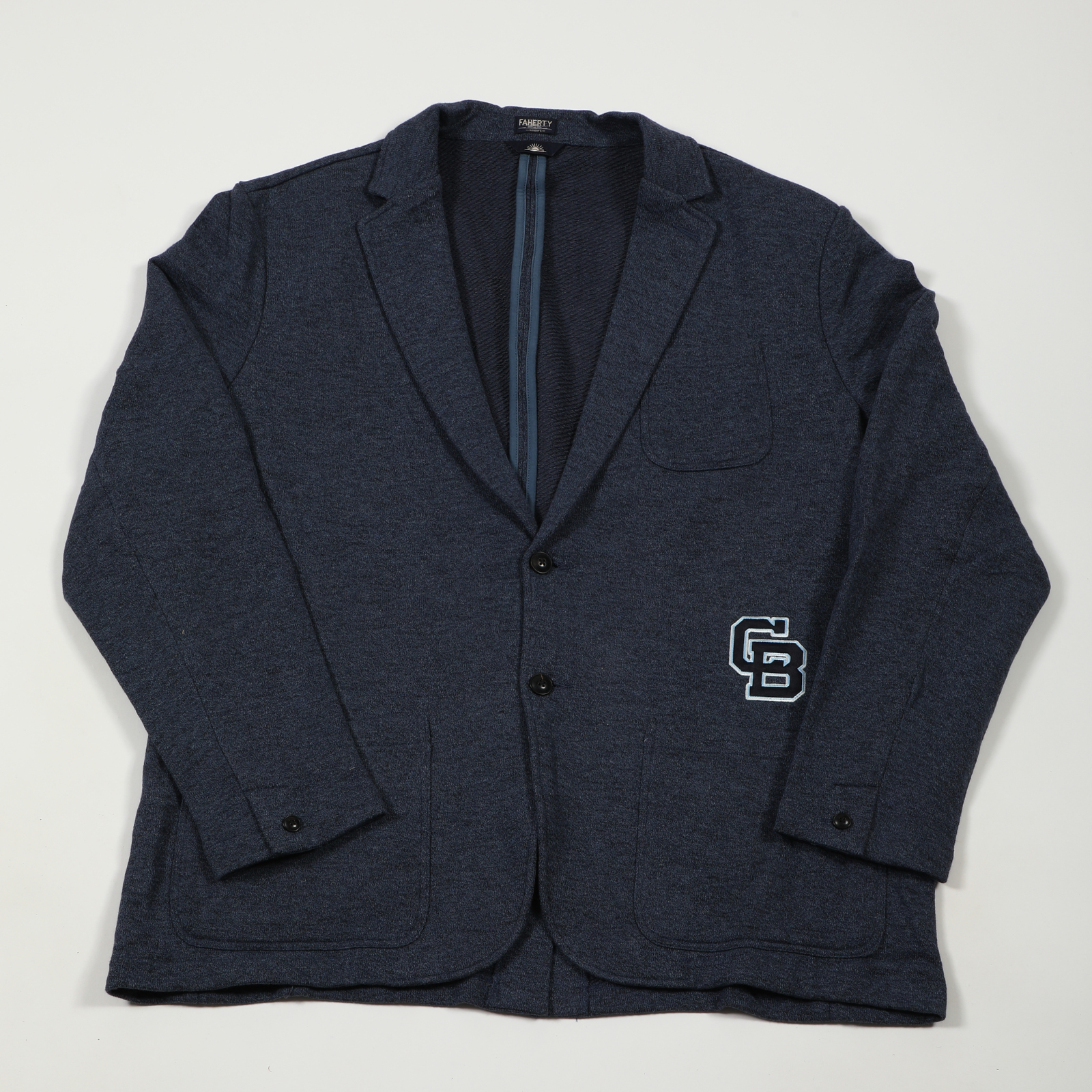 Dress Code Approved Approved Faherty Inlet Knit Blazer in Navy