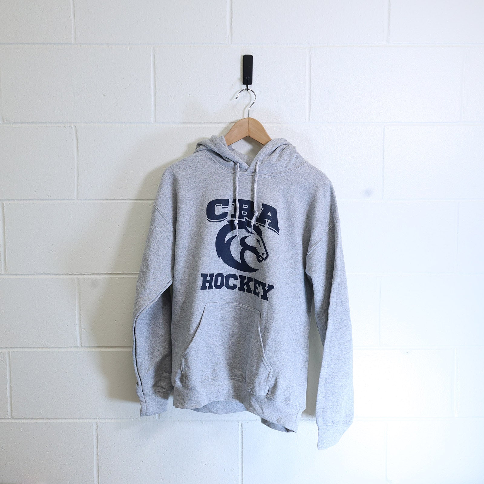 Grey Hockey Hooded Sweatshirt