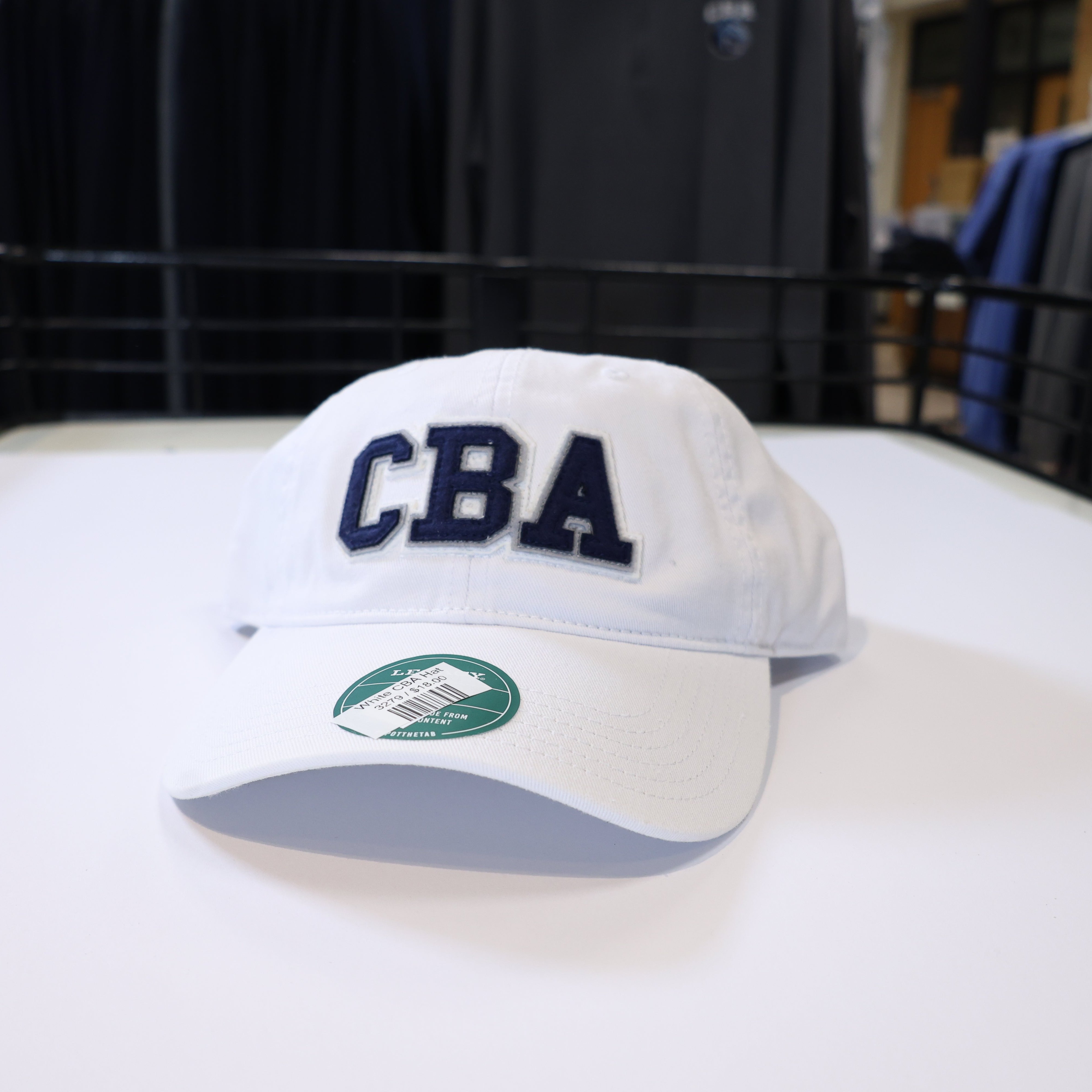 White CBA Hat