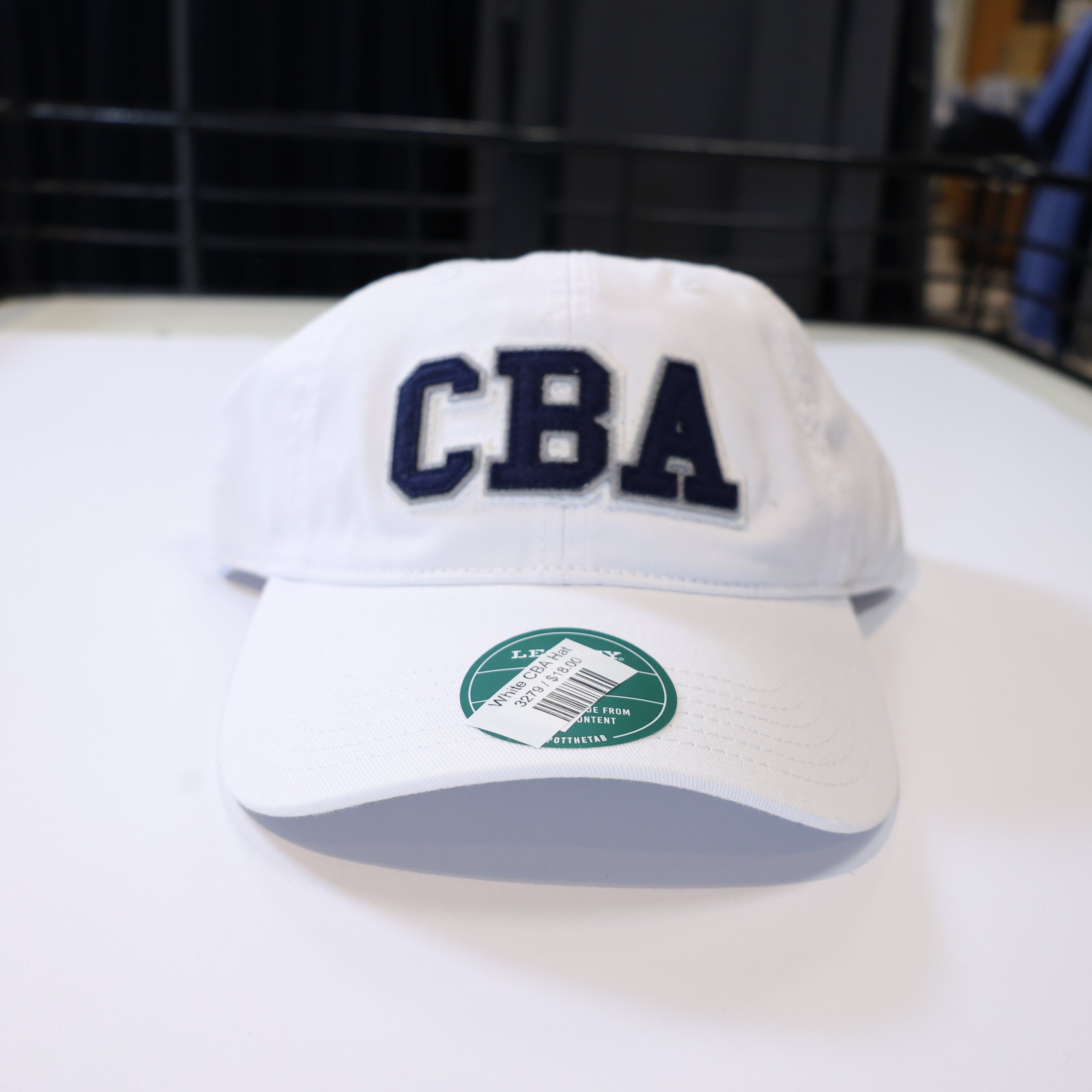 White CBA Hat