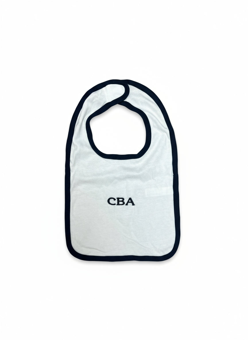 White and Navy CBA Bib (6113)