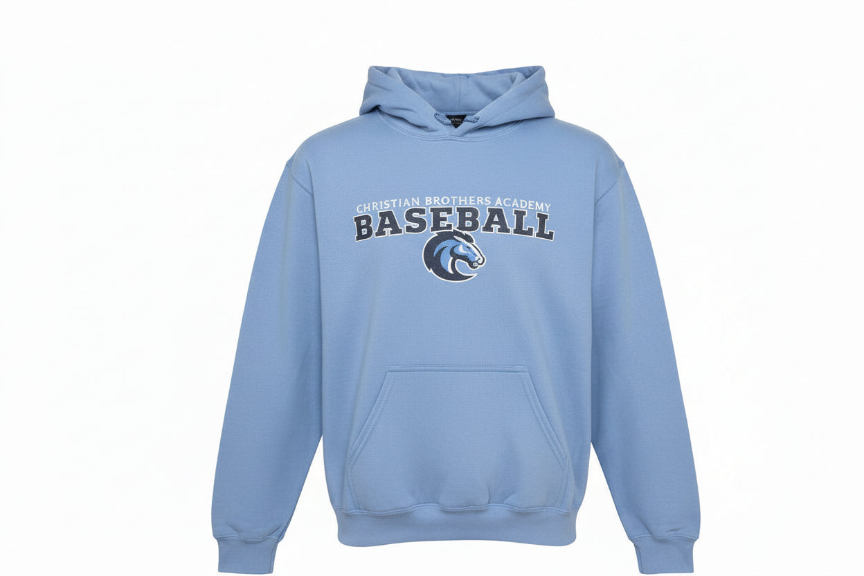 Carolina Blue Baseball Hooded Sweatshirt (8103)