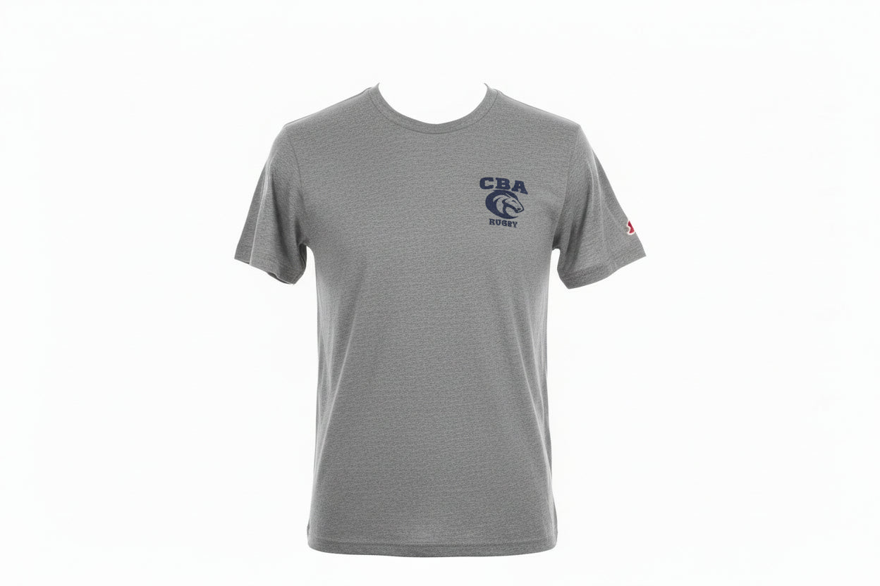 Heathered Grey Rugby T-Shirt (8091)
