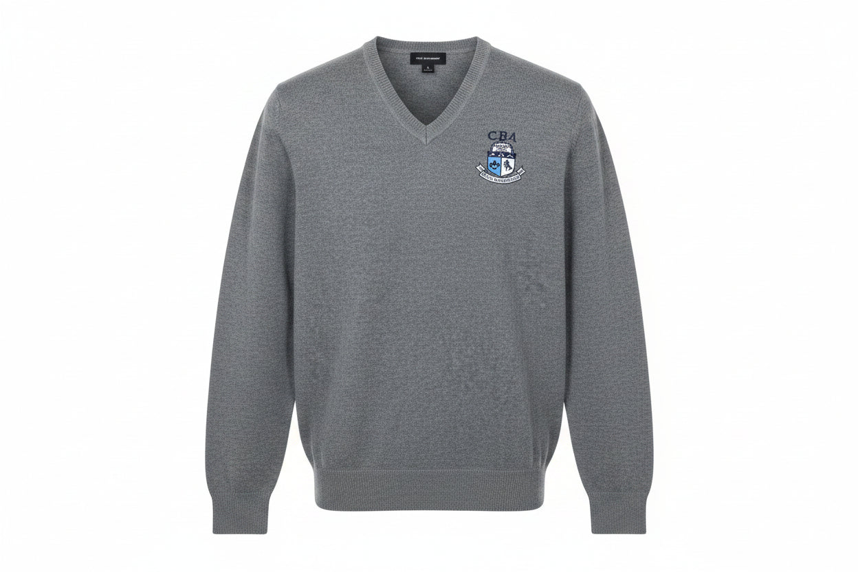 Dress Code Approved Grey V-Neck Sweater (5121)