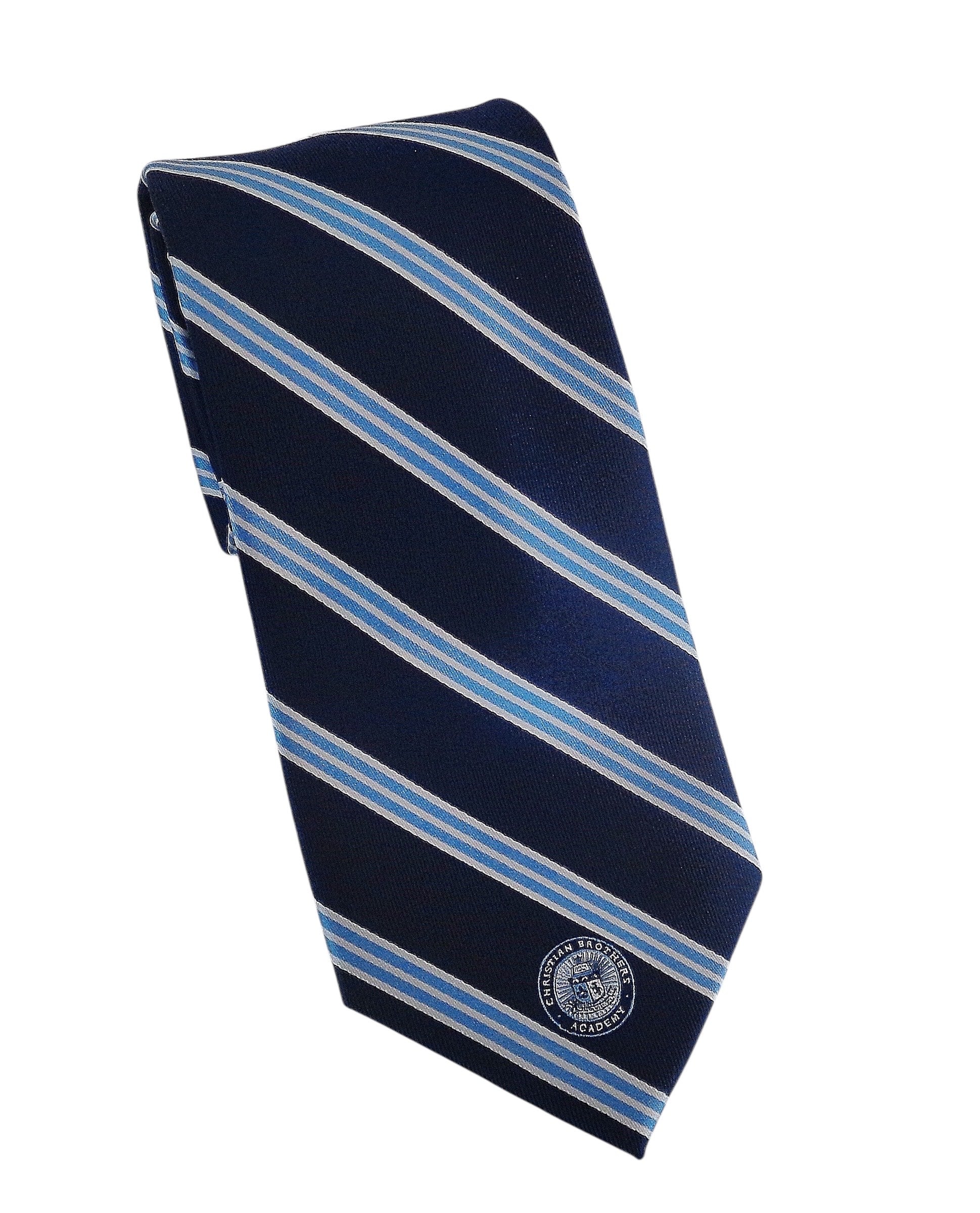 Navy Striped Tie with CBA Seal (7148)